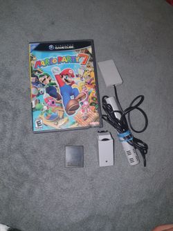 Gamecube Mario Party 7, Wireless Controller Adapter, Memory Card, Microphone 