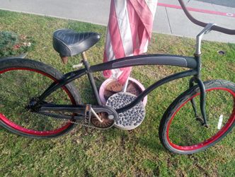 BEACH CRUISER LARGE MEN'S HEAVY DUTY MATTE FLAT BLACK