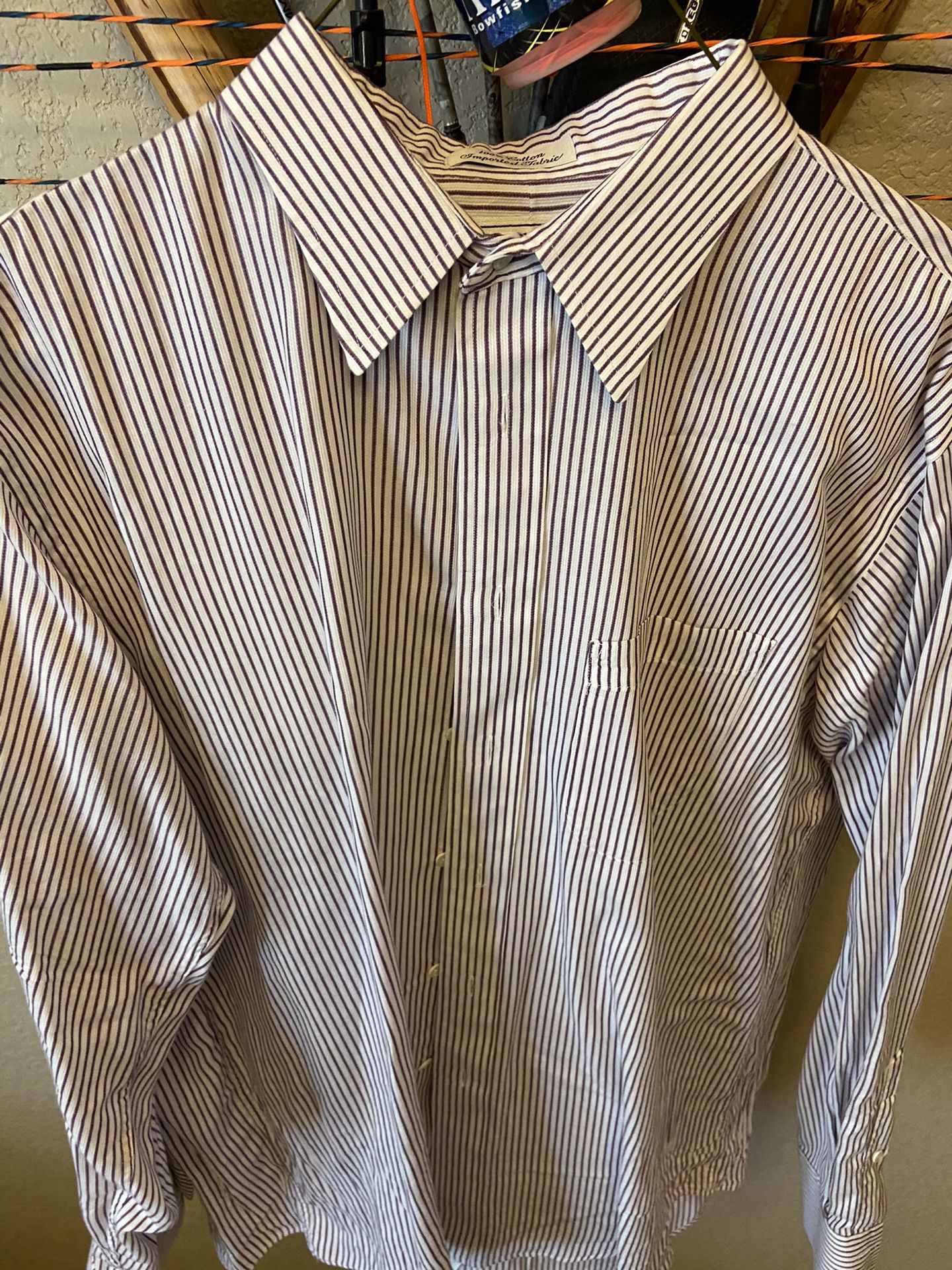 Burberry Red Striped Men’s XL Button down