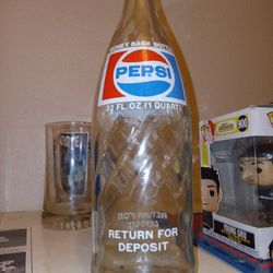 Vintage 32oz Glass Pepsi Bottle
