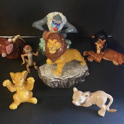 Vintage Lion King Porcelain Figurines-Japan-Good Quality