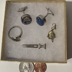 Vintage Lot Of Silver Jewelry Items
