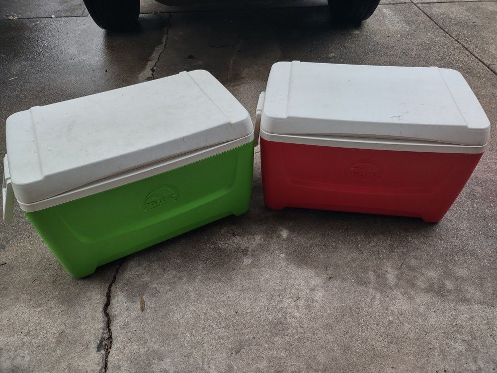Two Igloo Ice Chests