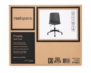 Office Chair – Gray Faux Leather – New in Box