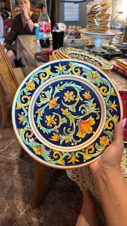 Hand-Painted Italian Ceramic Plate