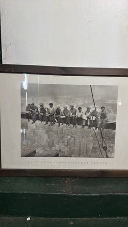 City Lunch Rockefeller Center Framed Print
