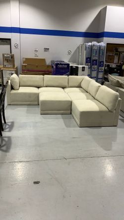 6pc sectional w/ottoman $750