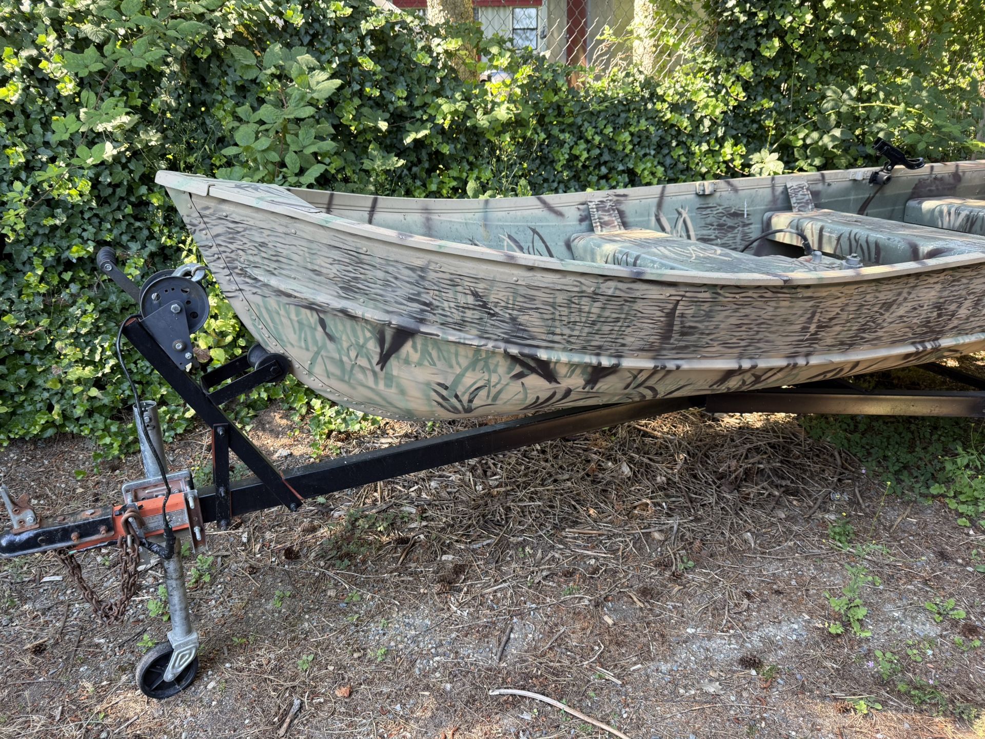 14’ Aluminum Boat and trailer