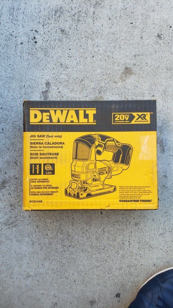 Dewalt 20v Jigsaw Brushless XR WITH VARIABLE SPEED Brand New Tool Only