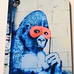 Banksy Art Gorilla In A Pink Mask Keychain 