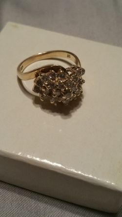 Gold diamond jewelry Stone Rings lot or individually