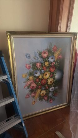 Canvas Signed Picture and frame