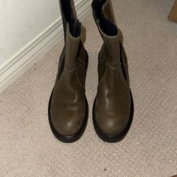 Dark Green Zara Boots 