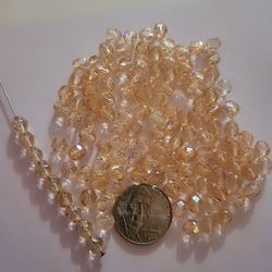 Vintage Czech Glass Faceted Bead Lot Jewelry Craft