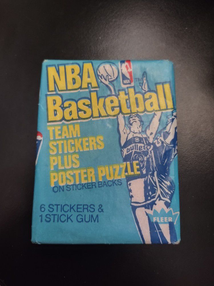 1977 Fleer Basketball Stickers Wax Pack Original Unopened