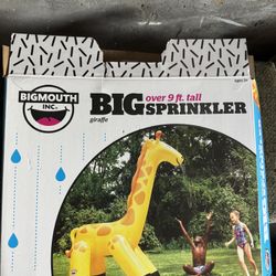 Big Mouthouse Inc. Inflatable Giraffe Yard Sprinkler - 9 feet tall