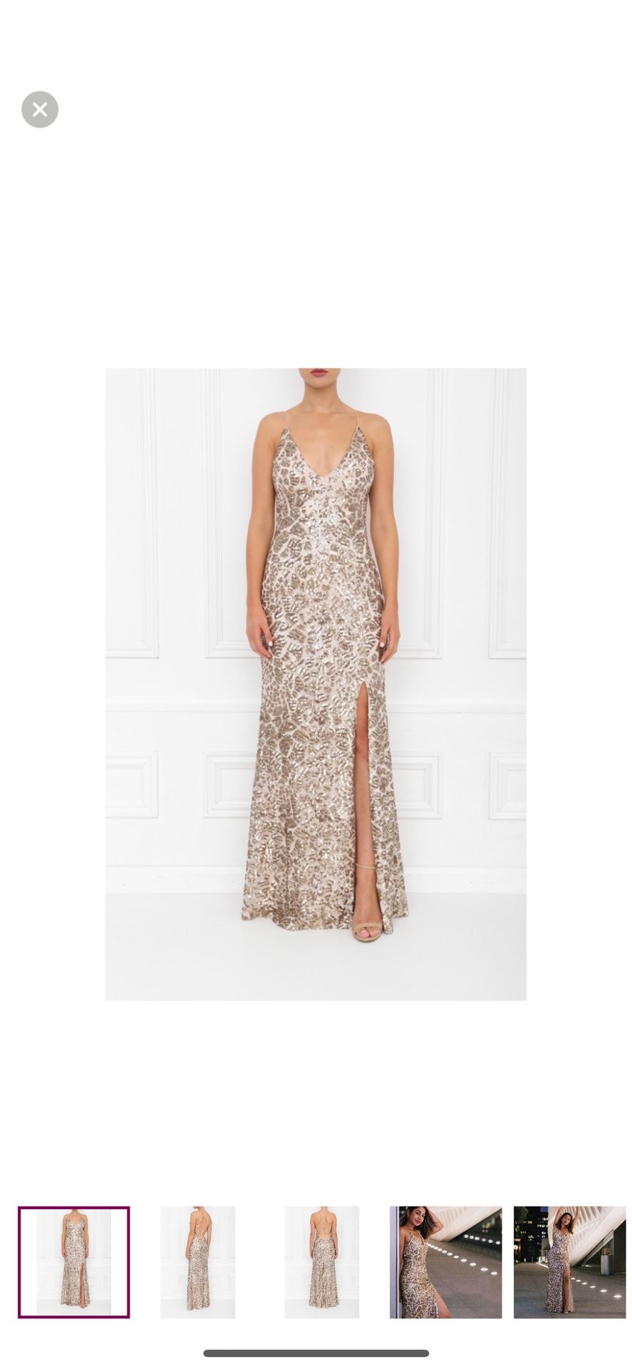 Perfect For Prom! Gold Sparkle Sequin Maxi Dress