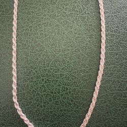925 Italy Silver Rope Chain 24 Inches 17 Grams 