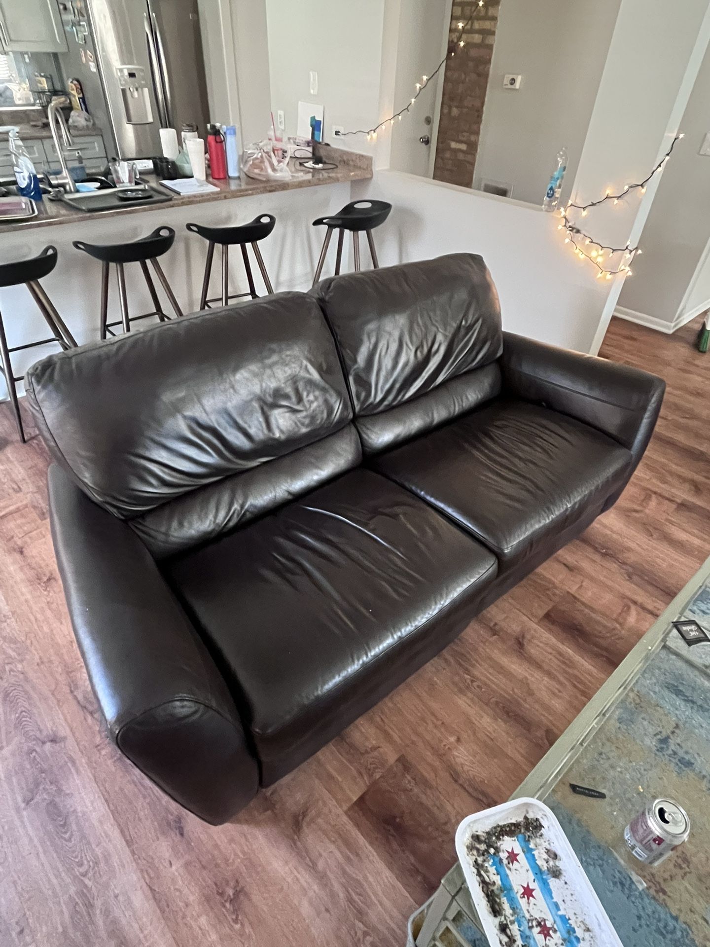 Two Natuzzi Leather Recliner Loveseats