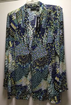 Maggie Barnes Women’s Open Front Long Sleeves Stretch Cardigan NEW