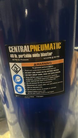 Central Pneumatic 40 lb Portable Soda Blaster