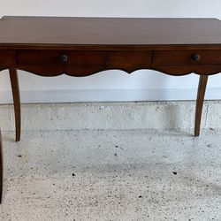 Drexel French Provincial Desk Consile Table with Upholstered Chair