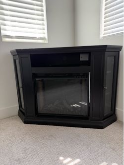 Corner fireplace stand