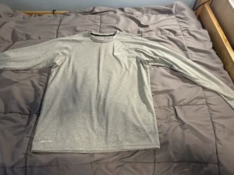 Nike Swim Dri-Fit Long Sleeve Activewear Shirt - Light gray Grey Small UPF40+