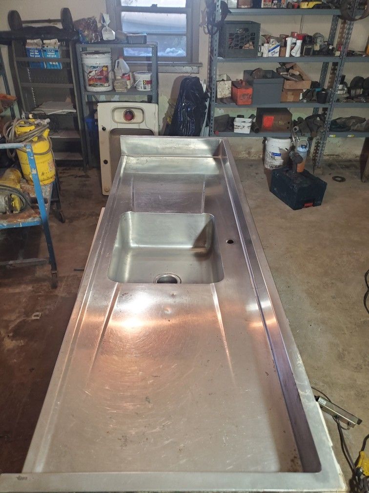 One Piece Stainless Steel Drop In Sink