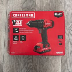 CRAFTSMAN CMCD700C1 1/2in 20V Cordless Drill/Driver with Charger & Battery NEW