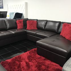 COMFY NEW MONTEREY BROWN SECTIONAL SOFA WITH STORAGE CHAISE ON SALE ONLY $1299. IN STOCK SAME DAY DELIVERY 🚚 FINANCING AVAILABLE 