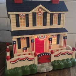 Vintage Avon Patriotic Lighted House