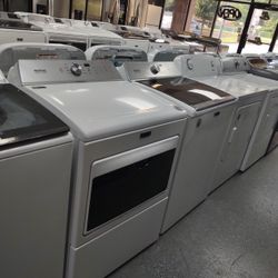 MAYTAG WASHER 4.7 AND DRYER SET POWER WASH SEE THROUGH 