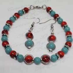 Handmade Bracelet & Earrings 