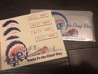 Santa Fe train tickets the Chief way 1950s