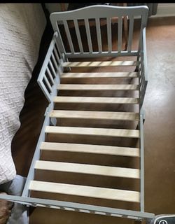 Gray Toddler Bed. 