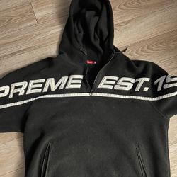 Supreme Polartec Half Zip Hooded ‘Black’ (Read description)