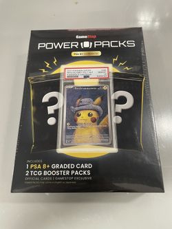 Gamestop Pokemon Power Packs - 3 TCG Booster Packs 1 PSA 8+ Graded Card