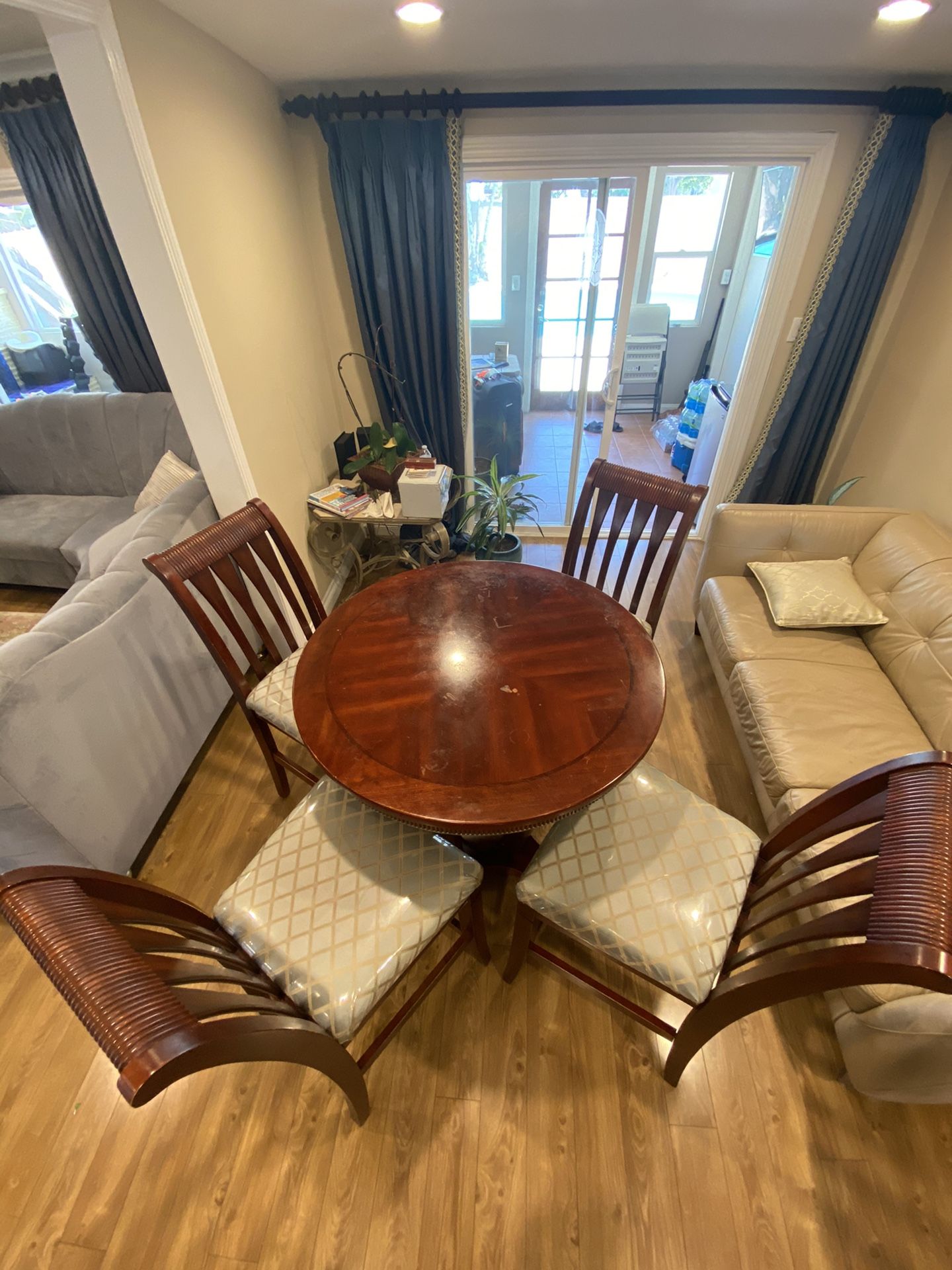 Circle Cherry Wood Table