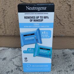 Neutrogena Makeup Removing Towelettes, 125 Pcs, Plant Based, NEW