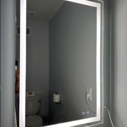 LED Bathroom Mirror - Anti-Fog, 3 Color LED Mirror, Waterproof