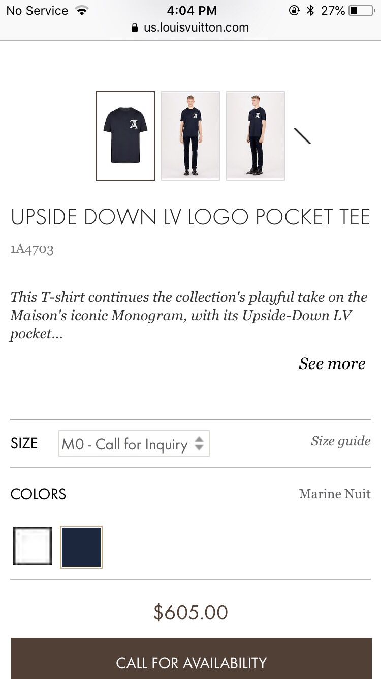 Louis Vuitton Signature, 3-D Pocket, Monogram, T-Shirt for Sale in Berenda,  CA - OfferUp