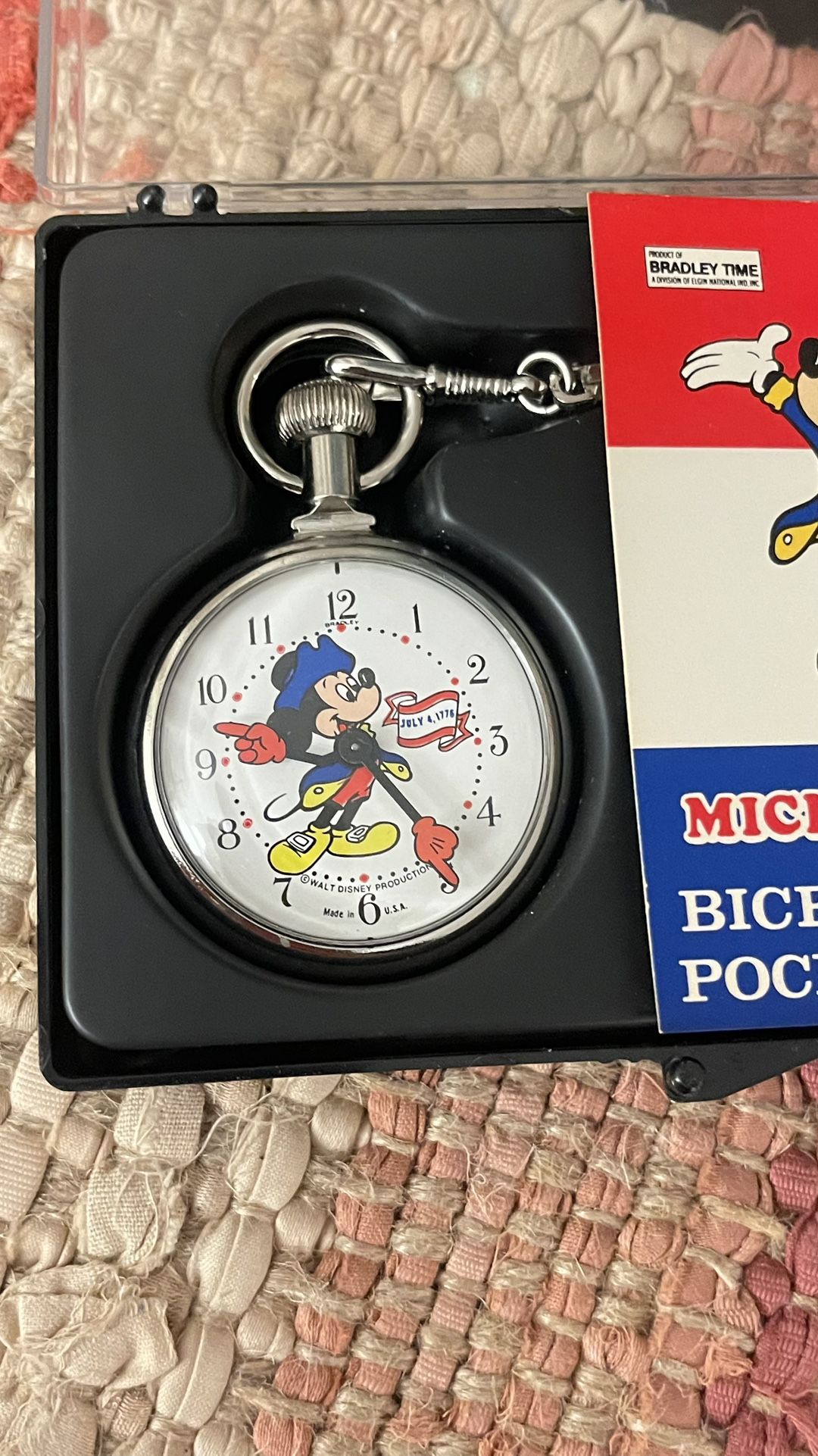 1976 Bicentennial Mickey Pocket Watch