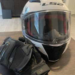 Motorcycle Helmet and Gloves