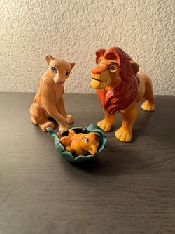 Vintage 1994 Disney The Lion King 3-Piece Porcelain Figurine Set - Schmid