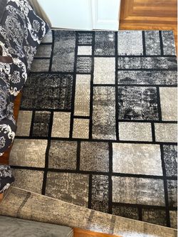 Grey Abstract 6x7 Area Rug