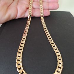 Gold 18k Plated Cuban Necklace Chain