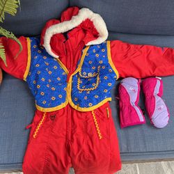 Snow Suit And Gloves Set
