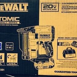 New Dewalt ATOMIC 20V MAX Brushless Cordless Pin Nailer 23 Gauge Kit. $260