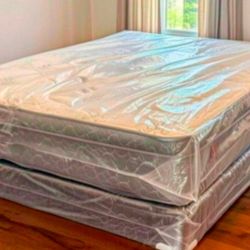 New Queen Size Mattress Pillow Top With 12 Inches Mattress Bed Set 